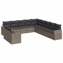 VidaXL 3251537, Gris foncé, Rotin, Verre trempé, 110 kg, Adultes et enfants, 550 mm, 550 mm