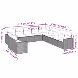 VidaXL 3251537 banc de jardin Rotin, Verre trempé