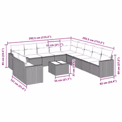 VidaXL 3251539 banc de jardin Rotin, Verre trempé