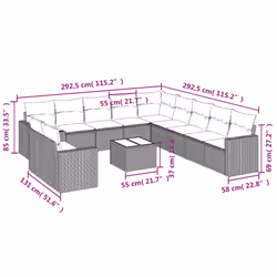 VidaXL 3251540 banc de jardin Rotin, Verre trempé