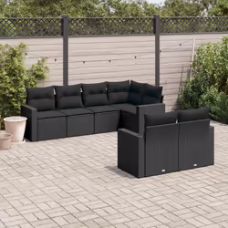 VidaXL 3251542 banc de jardin Rotin, Acier