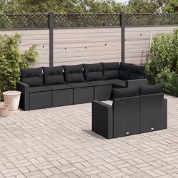 VidaXL 3251552 banc de jardin Rotin, Acier