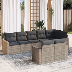 VidaXL 3251557 banc de jardin Rotin, Acier
