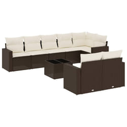 VidaXL 3251560 banc de jardin Rotin, Acier