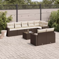 VidaXL 3251560 banc de jardin Rotin, Acier