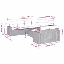 VidaXL 3251566 banc de jardin Rotin, Verre trempé