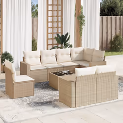 VidaXL 3251575 banc de jardin Rotin, Acier