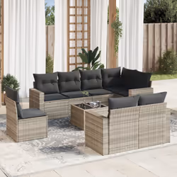 VidaXL 3251589 banc de jardin Rotin, Verre trempé
