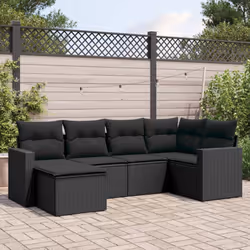VidaXL 3251592 banc de jardin Rotin, Acier