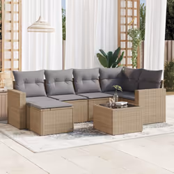 VidaXL 3251606 banc de jardin Rotin, Verre trempé