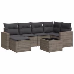 VidaXL 3251607, Gris foncé, Rotin, Verre trempé, 110 kg, Adultes et enfants, 550 mm, 550 mm