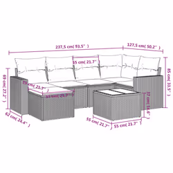VidaXL 3251609 banc de jardin Rotin, Verre trempé