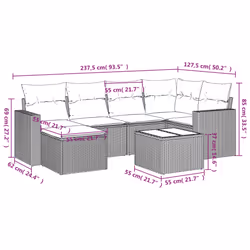 VidaXL 3251610 banc de jardin Rotin, Verre trempé