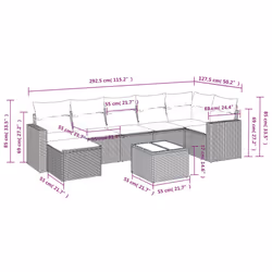 VidaXL 3251613 banc de jardin Rotin, Acier