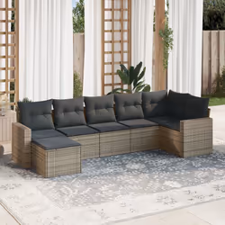 VidaXL 3251617 banc de jardin Rotin, Acier