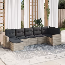 VidaXL 3251619 banc de jardin Rotin, Acier
