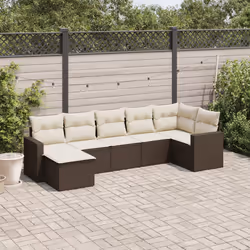 VidaXL 3251620 banc de jardin Rotin, Acier