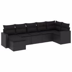 VidaXL 3251622, Noir, Rotin, Verre trempé, 110 kg, Adultes et enfants, 550 mm, 550 mm