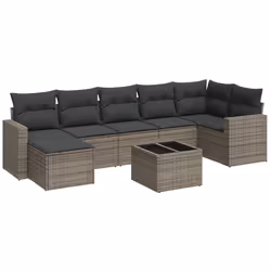 VidaXL 3251627, Gris foncé, Rotin, Verre trempé, 110 kg, Adultes et enfants, 550 mm, 550 mm