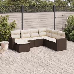 VidaXL 3251640 banc de jardin Rotin, Acier