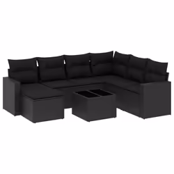 VidaXL 3251642, Noir, Rotin, Verre trempé, 110 kg, Adultes et enfants, 550 mm, 550 mm