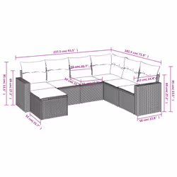 VidaXL 3251646 banc de jardin Rotin, Verre trempé