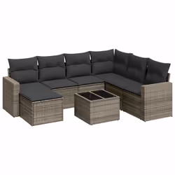 VidaXL 3251647, Gris foncé, Rotin, Verre trempé, 110 kg, Adultes et enfants, 550 mm, 550 mm