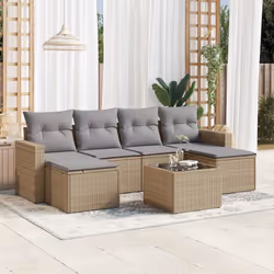 VidaXL 3251656 banc de jardin Rotin, Acier