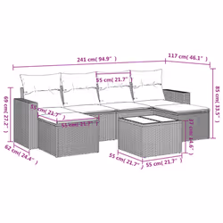 VidaXL 3251656 banc de jardin Rotin, Acier