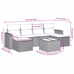 VidaXL 3251660 banc de jardin Rotin, Acier
