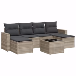VidaXL 3251669, Gris foncé, Rotin, Verre trempé, 110 kg, Adultes et enfants, 550 mm, 550 mm