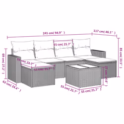 VidaXL 3251669 banc de jardin Rotin, Verre trempé