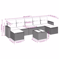 VidaXL 3251675 banc de jardin Rotin, Acier