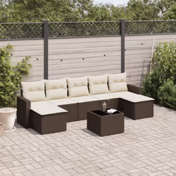 VidaXL 3251680 banc de jardin Rotin, Acier