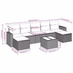 VidaXL 3251682 banc de jardin Rotin, Verre trempé
