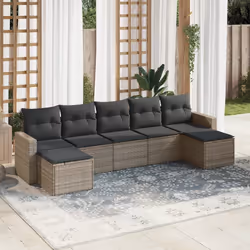 VidaXL 3251687 banc de jardin Rotin, Verre trempé