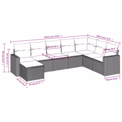 VidaXL 3251692 banc de jardin Rotin, Acier