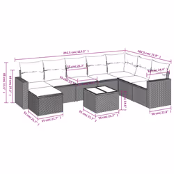 VidaXL 3251693 banc de jardin Rotin, Acier