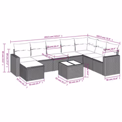 VidaXL 3251695 banc de jardin Rotin, Acier