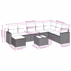 VidaXL 3251696 banc de jardin Rotin, Acier