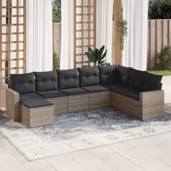 VidaXL 3251697 banc de jardin Rotin, Acier
