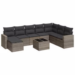 VidaXL 3251707, Gris foncé, Rotin, Verre trempé, 110 kg, Adultes et enfants, 550 mm, 550 mm