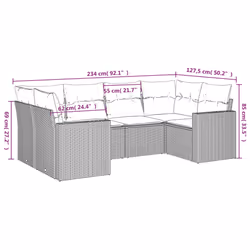 VidaXL 3251716 banc de jardin Rotin, Acier