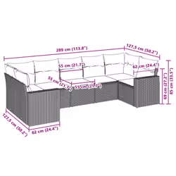 VidaXL 3251729 banc de jardin Rotin, Acier