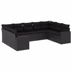 VidaXL 3251742, Noir, Rotin, Verre trempé, 110 kg, Adultes et enfants, 550 mm, 550 mm