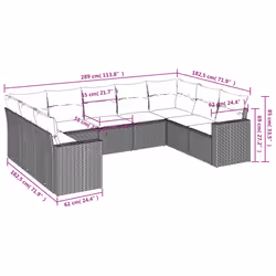 VidaXL 3251742 banc de jardin Rotin, Verre trempé