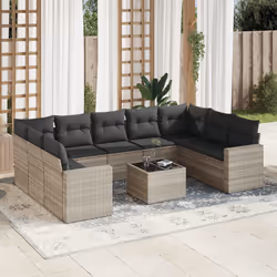 VidaXL 3251749 banc de jardin Rotin, Verre trempé