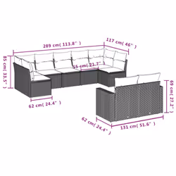 VidaXL 3251760 banc de jardin Rotin, Acier