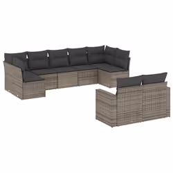 VidaXL 3251767, Gris foncé, Rotin, Verre trempé, 110 kg, Adultes et enfants, 550 mm, 550 mm
