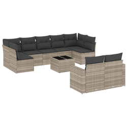 VidaXL 3251769 banc de jardin Rotin, Verre trempé